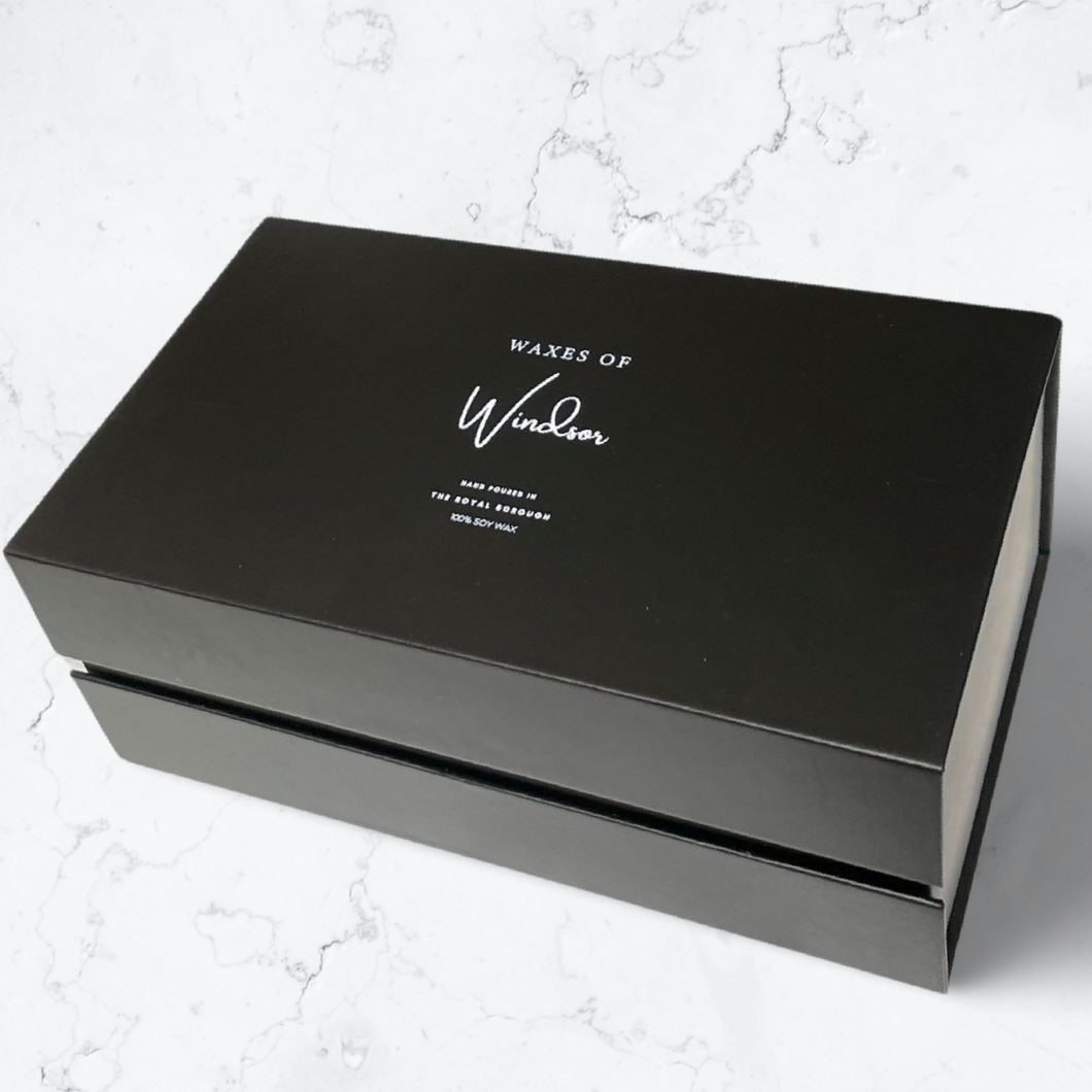 Luxury Black Two Candle Gift Set Box