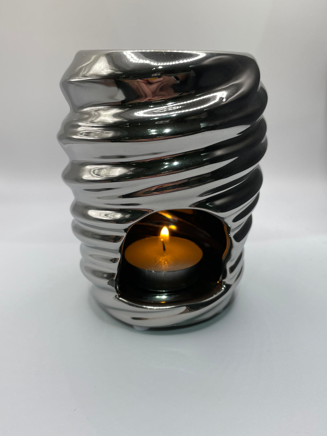 Small Chrome Shimmer Effect Wax Melt Burner